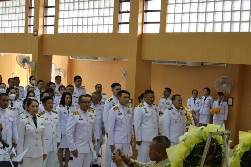 กองการเจ้าหน้าที่ ร่วมถวายพวงมาลาเนื่องในวันคล้ายวันสวรรคตของพระบาทสมเด็จพระปรมินทรมหาภูมิพลอดุลยเดชบรมมนาถบพิตร 13 ตุลาคม 2567