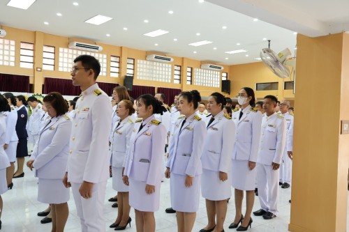 กองการเจ้าหน้าที่ ร่วมถวายพวงมาลาเนื่องในวันคล้ายวันสวรรคตของพระบาทสมเด็จพระปรมินทรมหาภูมิพลอดุลยเดชบรมมนาถบพิตร 13 ตุลาคม 2567