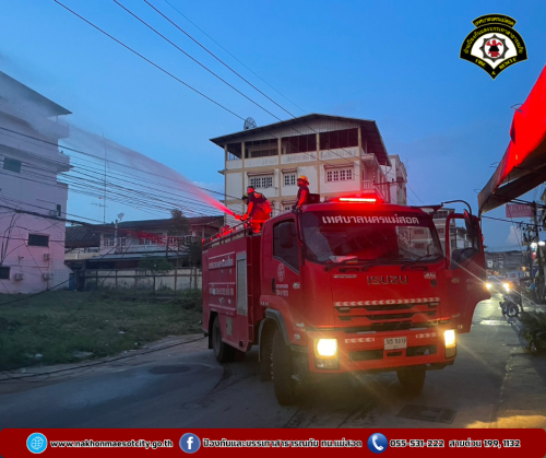 ดับเพลิงนครแม่สอด ออกระงับเหตุไฟฟ้าลัดวงจร บริเวณใกล้เคียงเซเว่นสาขา รพ.แม่สอด-ราม
