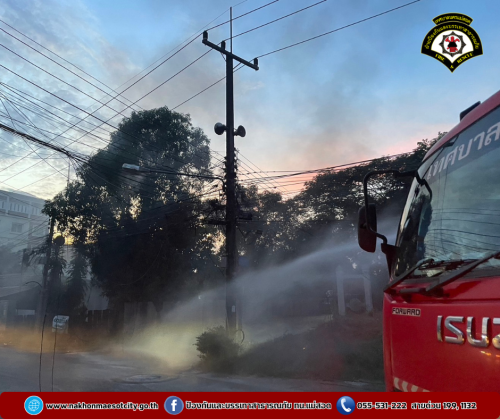 ดับเพลิงนครแม่สอด ออกระงับเหตุไฟฟ้าลัดวงจร บริเวณใกล้เคียงเซเว่นสาขา รพ.แม่สอด-ราม