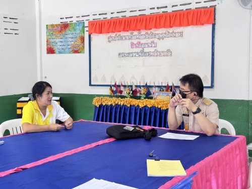 หน่วยศึกษานิเทศก์ติดตามการดำเนินงานตามแบบประกันคุณภาพภายในศูนย์พัฒนาเด็กเล็กสังกัดกองการศึกษา เทศบาลนครแม่สอด