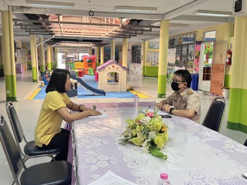 หน่วยศึกษานิเทศก์ติดตามการดำเนินงานตามแบบประกันคุณภาพภายในศูนย์พัฒนาเด็กเล็กสังกัดกองการศึกษา เทศบาลนครแม่สอด