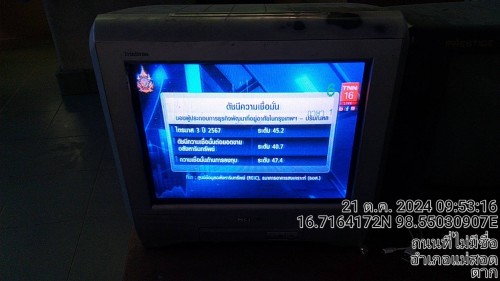 เจ้าหน้าที่กองยุทธศาสตร์และงบประมาณ ดำเนินการตรวจสอบและซ่อมแซมเคเบิ้ลทีวี เพื่อการศึกษาเทศบาลนครแม่สอด