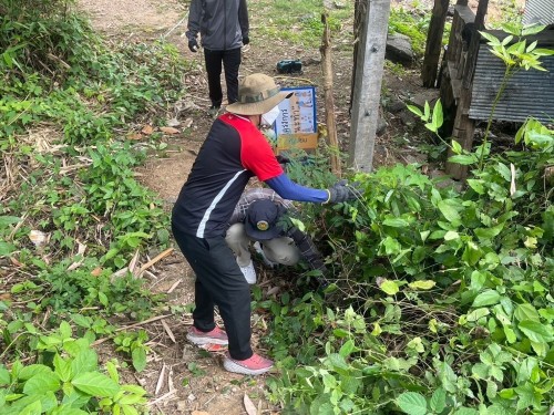 ลงพื้นที่ดำเนินกิจกรรม“คุณนะทำ”ด้วยการปรับสภาพแวดล้อมบริเวณที่ิยู่อาศัยแก่คนพิการที่มีภาวะต้องได้รับการฟื้นฟู ชุมชนสองแควสอง