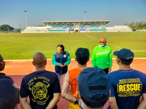 ดับเพลิงนครแม่สอด จัดโครงการทดสอบสมรรถภาพทางกาย ครั้งที่ 1 ประจำปี 2568