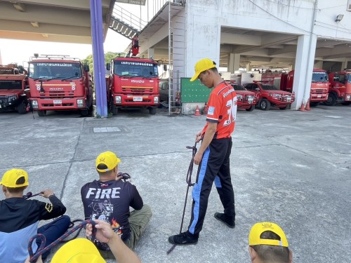 ดับเพลิงนครแม่สอด ได้ดำเนินการฝึกซ้อมแผนและทบทวนดับเพลิง ประจำปีงบประมาณ พ.ศ. 2568