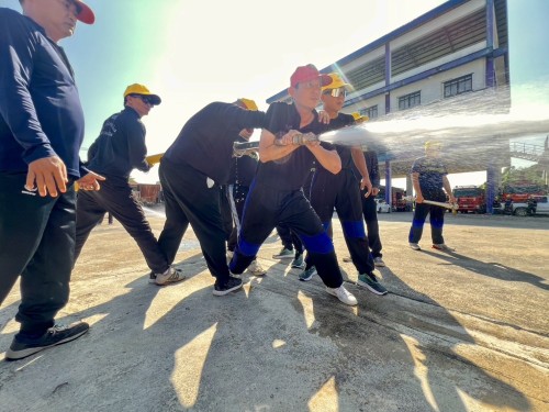 ดับเพลิงนครแม่สอด ได้ดำเนินการฝึกซ้อมแผนและทบทวนดับเพลิง ประจำปีงบประมาณ พ.ศ. 2568