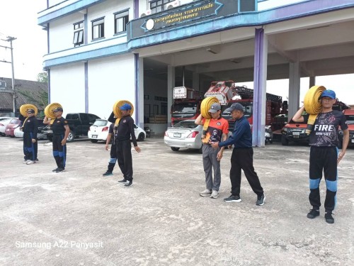 ดับเพลิงนครแม่สอด ได้ดำเนินการฝึกซ้อมแผนและทบทวนดับเพลิง ประจำปีงบประมาณ พ.ศ. 2568