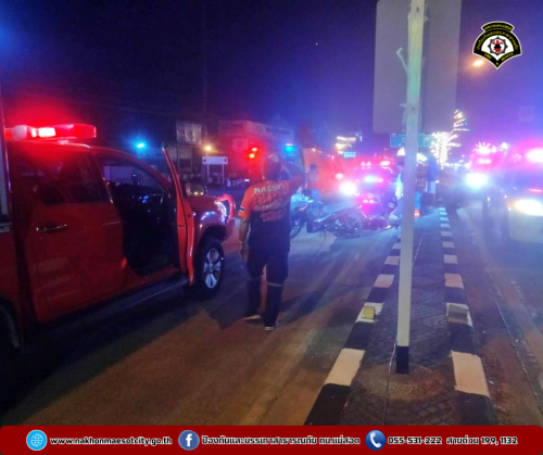 ดับเพลิงนครแม่สอด ปฎิบัติหน้าที่ ณ จุดบริการประชาชน ป้องกันและลดอุบัติเหตุทางถนนช่วงเทศกาลปีใหม่ 2568