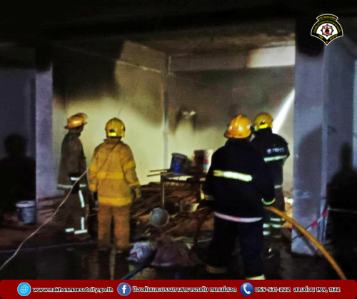 ดับเพลิงนครแม่สอด ออกระงับเหตุเพลิงไหม้อาคารพาณิชย์ (ระหว่างก่อสร้าง) ใกล้เคียงมัสยิดโดมทอง ชุมชนอิสลาม