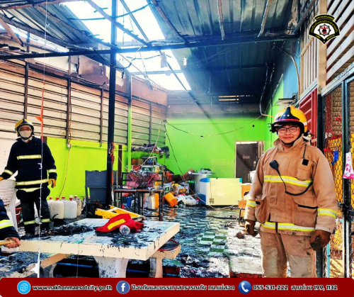 ดับเพลิงนครแม่สอด ออกระงับเหตุเพลิงไหม้ร้านอาหาร ใกล้เคียงน้ำปิงปศุสัตว์ ถนนยอดข้าว