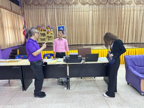 คณะกรรมการตรวจเยี่ยมสนามสอบการประเมินความสามารถด้านการอ่านของผู้เรียน (RT) ชั้นประถมศึกษาปีที่ 1 ปีการศึกษา 2567 ของนักเรียนในสังกัดเทศบาลนครแม่สอด