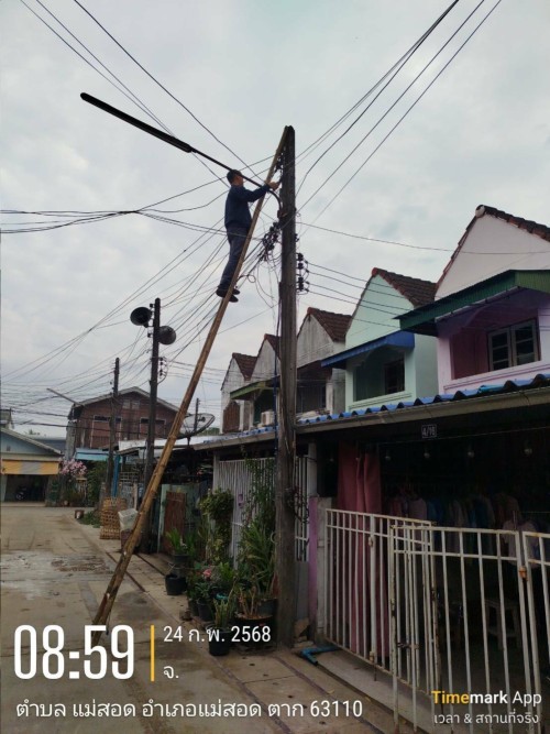 เจ้าหน้าที่กองยุทธศาสตร์และงบประมาณ ดำเนินการตามคำร้อง ขอซ่อมแซมเคเบิ้ลทีวี