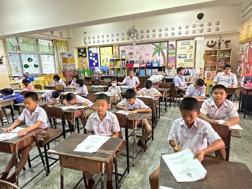 คณะกรรมการตรวจเยี่ยมสนามสอบการประเมินคุณภาพผู้เรียน (NT) ชั้นประถมศึกษาปีที่ 3 ประจำปีการศึกษา 2567 ของนักเรียนในสังกัดเทศบาลนครแม่สอด