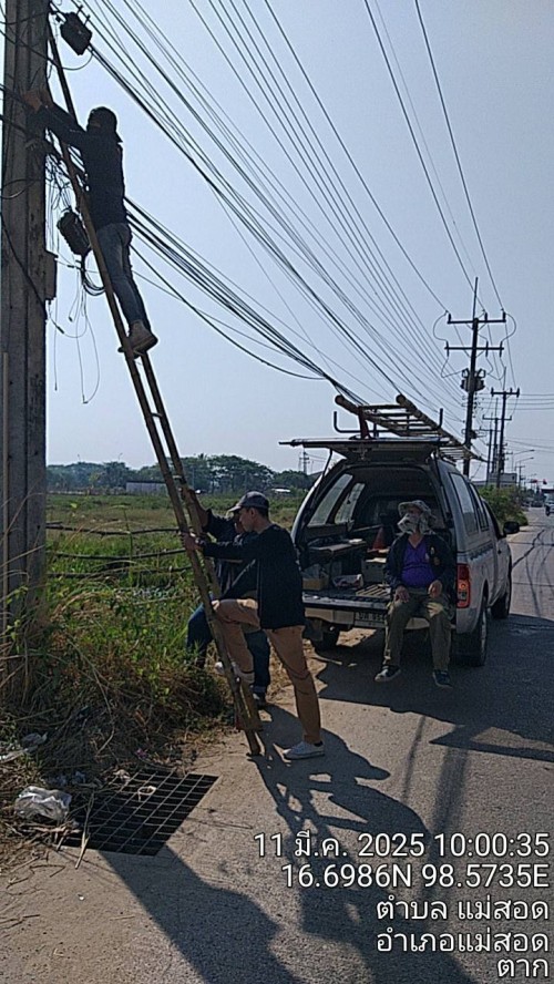 เจ้าหน้าที่กองยุทธศาสตร์และงบประมาณ ดำเนินการตามคำร้อง ขอซ่อมแซมเคเบิ้ลทีวี ชุมชนอิสลาม