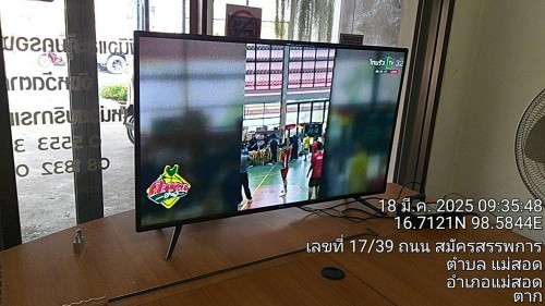 เจ้าหน้าที่กองยุทธศาสตร์และงบประมาณ ดำเนินการตามคำร้อง ขอซ่อมแซมเคเบิ้ลทีวี ชุมชนร่วมแรงและชุมชนสองแควสอง