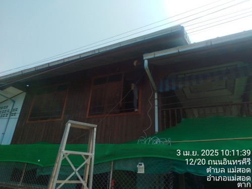 เจ้าหน้าที่กองยุทธศาสตร์และงบประมาณ ดำเนินการตามคำร้อง ขอซ่อมแซมเคเบิ้ลทีวี ชุมชนบ้านเหนือสามัคคี