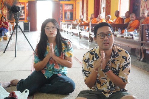 เทศบาลนครแมส่อดร่วมกับวัดดอนแก้ว จัดกิจกรรมสรงน้ำพระธาตุเจดีย์วัดดอนแก้ว (หมู่บ้านหน่อเก)