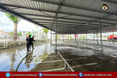 ดับเพลิงนครแม่สอด ร่วมโรบินสัน แม่สอด จัดกิจกรรม Big Cleaning Day ทำความสะอาดถนน บริเวณจุดจัดให้เล่นน้ำสงกรานต์ (Zoning)