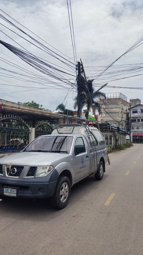 เจ้าหน้าที่กองยุทธศาสตร์และงบประมาณ ดำเนินการตามคำร้อง ขอซ่อมแซมเคเบิ้ลทีวี ชุมชนบ้านเหนือสามัคคี