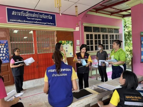 ลงพื้นที่ร่วมกับคณะทำงานตรวจสอบข้อเท็จจริงสถานรองรับเด็กเอกชน จำนวน 2 แห่ง ในพื้นที่ตำบลแม่สอด