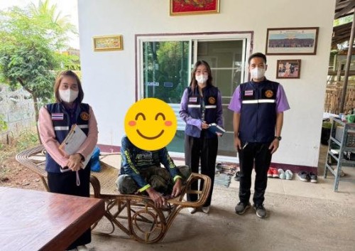 ลงพื้นที่ตรวจสอบข้อมูล ข้อเท็จจริง และประเมินสภาวะครอบครัวผู้ป่วย