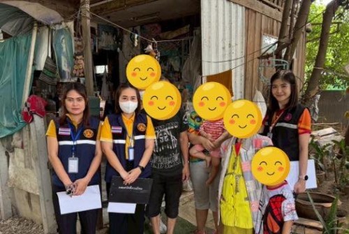 ลงพื้นที่ร่วมกับเจ้าหน้าที่บ้านพักเด็กและครอบครัวจังหวัดตากเพื่อให้ความช่วยเหลือและคุ้มครองสวัสดิภาพเด็กกลุ่มเสี่ยง (ธงแดง)