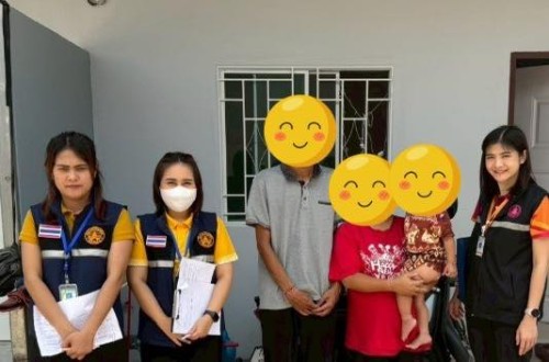 ลงพื้นที่ร่วมกับเจ้าหน้าที่บ้านพักเด็กและครอบครัวจังหวัดตากเพื่อให้ความช่วยเหลือและคุ้มครองสวัสดิภาพเด็กกลุ่มเสี่ยง (ธงแดง)