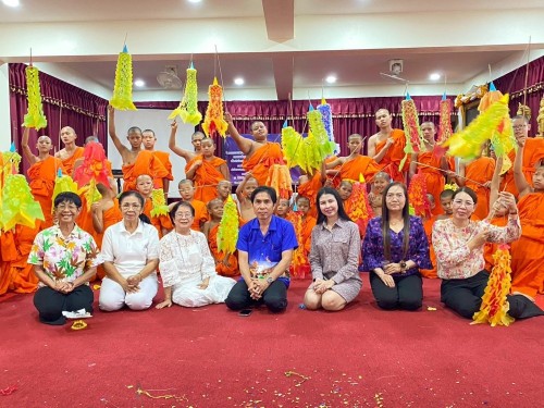 เข้าร่วมกิจกรรมสอนเณรในค่ายฤดูร้อนการทำตุงไส้หมู ณ วัดโพธิคุณ ตำบลแม่ปะ อำเภอแม่สอด จังหวัดตาก