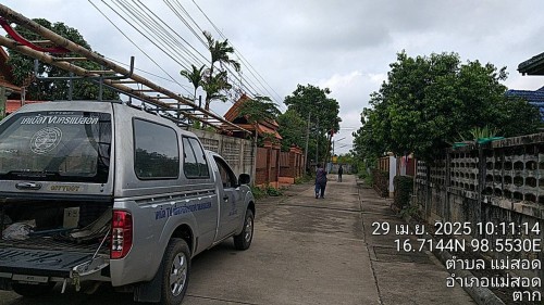 เจ้าหน้าที่กองยุทธศาสตร์และงบประมาณ ดำเนินการตามคำร้อง ขอซ่อมแซมเคเบิ้ลทีวี ชุมชนร่วมแรง และชุมชนสองแคว 2 