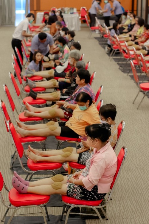 โครงการการดูแลสุขภาพกลุ่มผู้สูงอายุและผู้สูงอายุที่มีภาวะปวดเข่าด้วยแพทย์แผนไทย  ประจำปี 2567