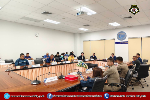 ดับเพลิงนครแม่สอด ประชุมคณะกรรมการฉุกเฉินท่าอากาศยานแม่สอด ครั้งที่ 2/2568 (สรุปผลประเมินหลังการฝึกซ้อม)