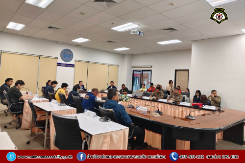 ดับเพลิงนครแม่สอด ประชุมคณะกรรมการฉุกเฉินท่าอากาศยานแม่สอด ครั้งที่ 2/2568 (สรุปผลประเมินหลังการฝึกซ้อม)