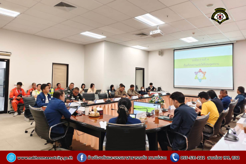 ดับเพลิงนครแม่สอด ประชุมคณะกรรมการฉุกเฉินท่าอากาศยานแม่สอด ครั้งที่ 2/2568 (สรุปผลประเมินหลังการฝึกซ้อม)