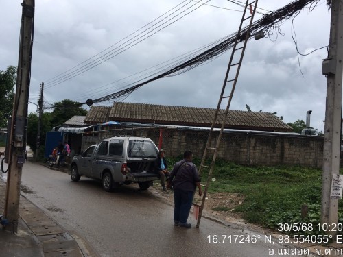 เจ้าหน้าที่กองยุทธศาสตร์และงบประมาณ ดำเนินการตามคำร้อง ขอซ่อมแซมเคเบิ้ลทีวี ชุมชนสองแควสอง ชุมชนวัดหลวง และชุมชนบ้านทุ่ง
