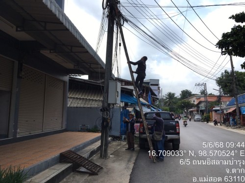 เจ้าหน้าที่กองยุทธศาสตร์และงบประมาณ ดำเนินการตามคำร้อง ขอซ่อมแซมเคเบิ้ลทีวี ชุมชนอิสลาม