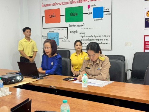 สำนักงานสิ่งแวดล้อมภาค3 และสำนักงานทรัพยากรธรรมชาติและสิ่งแวดล้อมจังหวัดตาก ลงพื้นที่ตรวจติดตามการบริหารจัดการระบบบำบัดน้ำเสียรวมของเทศบาลนครแม่สอด