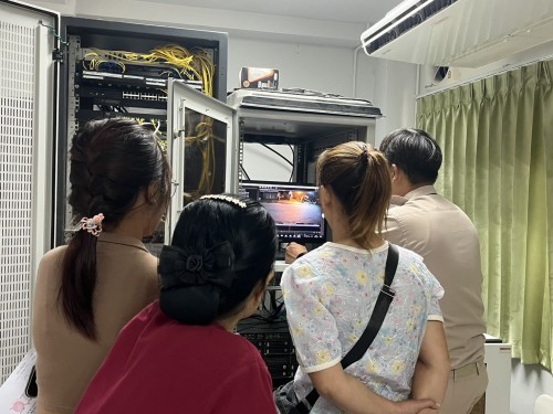 เจ้าหน้าที่กองยุทธศาสตร์และงบประมาณ ดำเนินการตามคำขอใช้ข้อมูลจากกล้องวงจรปิด