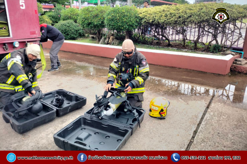 ดับเพลิงนครแม่สอด เข้าร่วมฝึกซ้อมแผนอพยพหนีไฟในสถานศึกษา ประจำปีการศึกษา 2568 ณ โรงเรียนสรรพวิทยาคม