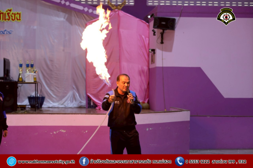 ดับเพลิงนครแม่สอด ดำเนินการให้ความรู้เกี่ยวกับการป้องกัน และระงับอัคคีภัยให้กับคณะครู นักเรียนโรงเรียนเทศบาลวัดบุญญาวาส