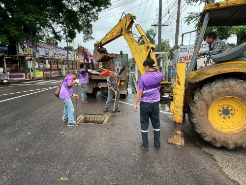 วันอังคารที่ 22 กรกฎาคม 2568 กองช่างสุขาภิบาลออกปฎิบัติงานภาคสนาม จำนวน 4 แห่ง