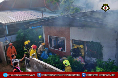 ดับเพลิงนครแม่สอด ออกระงับเหตุเพลิงไหม้บ้านประชาชน บริเวณหมู่บ้านสหกรณ์ ซอย 2