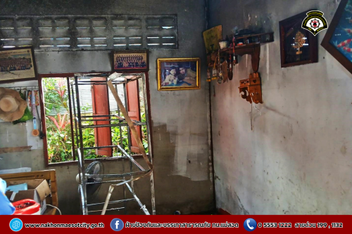 ดับเพลิงนครแม่สอด ออกระงับเหตุเพลิงไหม้บ้านประชาชน บริเวณหมู่บ้านสหกรณ์ ซอย 2