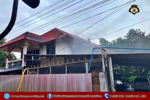 ดับเพลิงนครแม่สอด ออกระงับเหตุเพลิงไหม้บ้านประชาชน บริเวณตำบลแม่ปะ หมู่ 7 บ้านหนองบัว