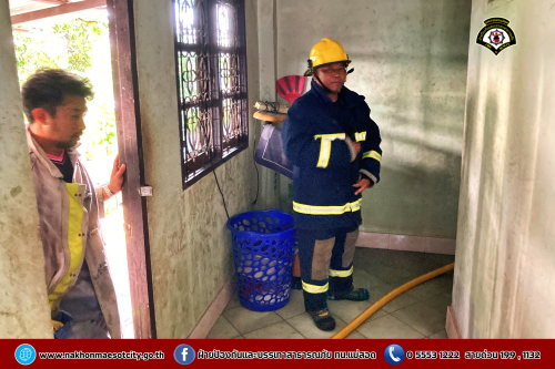 ดับเพลิงนครแม่สอด ออกระงับเหตุเพลิงไหม้บ้านประชาชน บริเวณตำบลแม่ปะ หมู่ 7 บ้านหนองบัว
