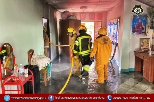 ดับเพลิงนครแม่สอด ออกระงับเหตุเพลิงไหม้บ้านประชาชน บริเวณตำบลแม่ปะ หมู่ 7 บ้านหนองบัว