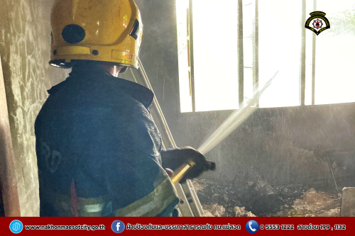 ดับเพลิงนครแม่สอด ออกระงับเหตุเพลิงไหม้บ้านประชาชน บริเวณตำบลแม่ปะ หมู่ 7 บ้านหนองบัว