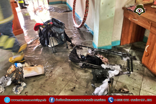 ดับเพลิงนครแม่สอด ออกระงับเหตุเพลิงไหม้บ้านประชาชน บริเวณตำบลแม่ปะ หมู่ 7 บ้านหนองบัว