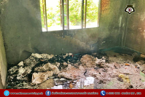 ดับเพลิงนครแม่สอด ออกระงับเหตุเพลิงไหม้บ้านประชาชน บริเวณตำบลแม่ปะ หมู่ 7 บ้านหนองบัว