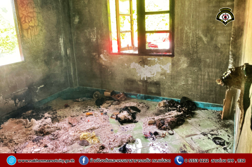 ดับเพลิงนครแม่สอด ออกระงับเหตุเพลิงไหม้บ้านประชาชน บริเวณตำบลแม่ปะ หมู่ 7 บ้านหนองบัว